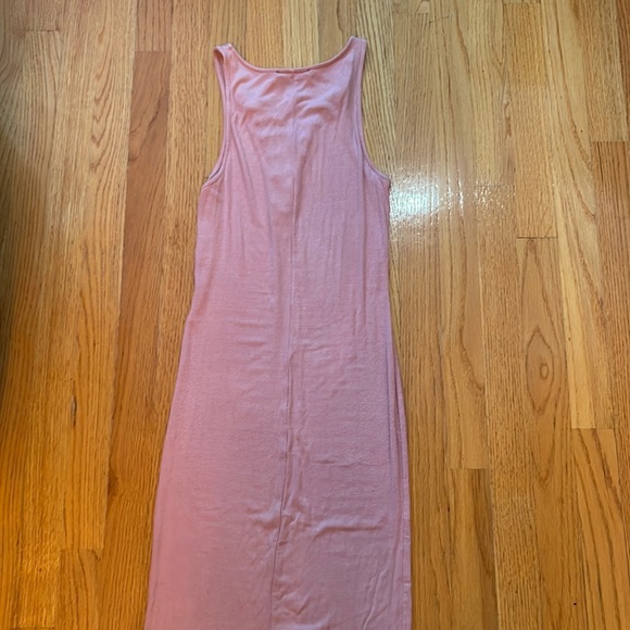 Forever21 Pink Criss Cross Sexy Front Detail Sleeveless Tank Midi Bodycon Dress - Picture 6 of 6